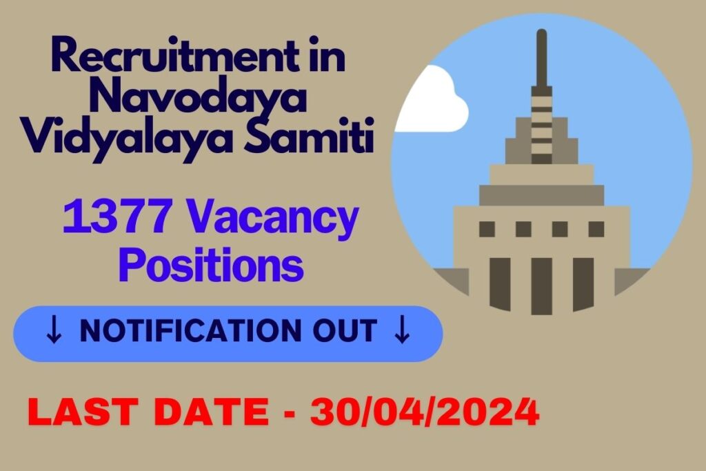 NVS Recruitment 2024