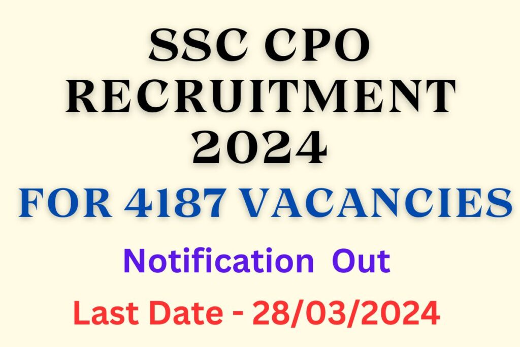 2024 SSC CPO Recruitment