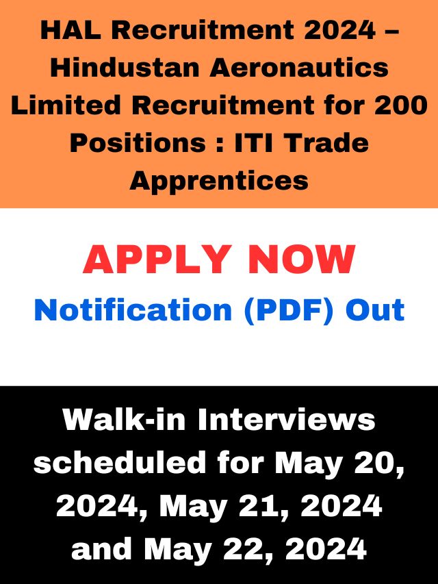 Exciting Opportunity at HAL: ITI Trade Apprentices Recruitment 2024