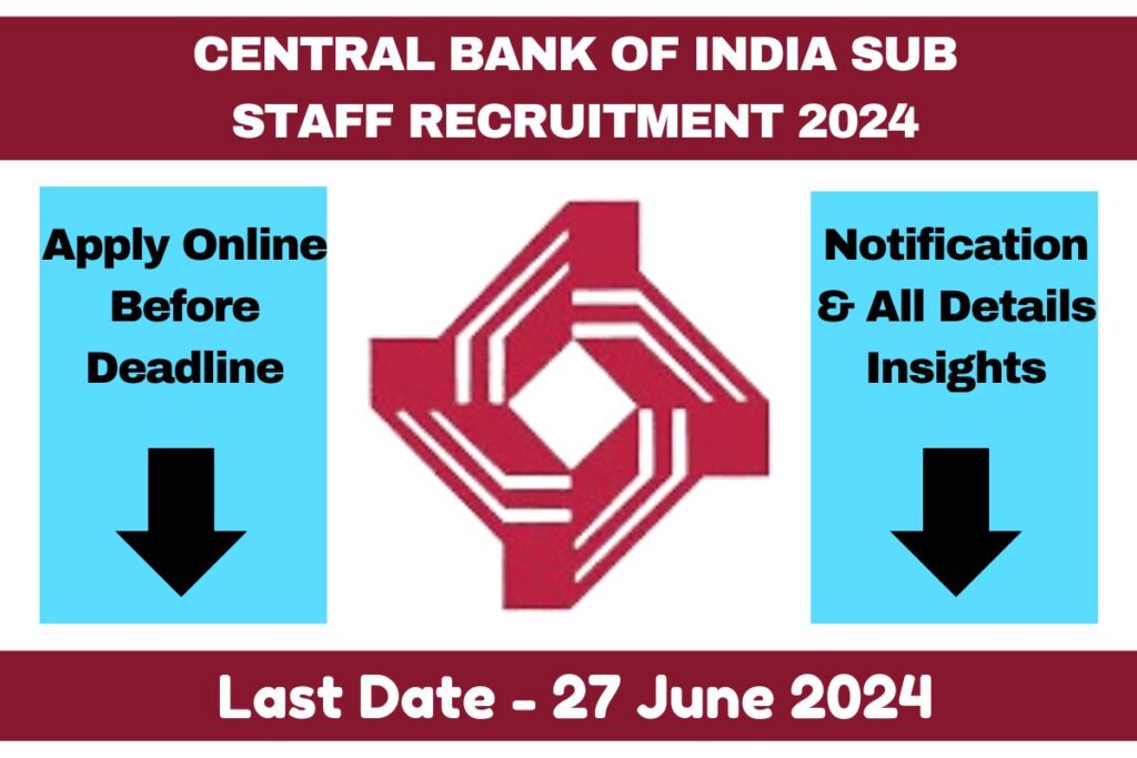 CBI Sub Staff Recruitment 2024