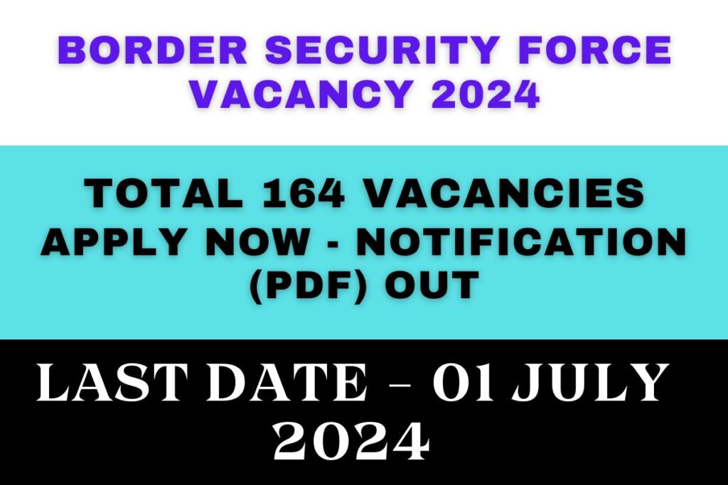 Border Security Force Vacancy 2024