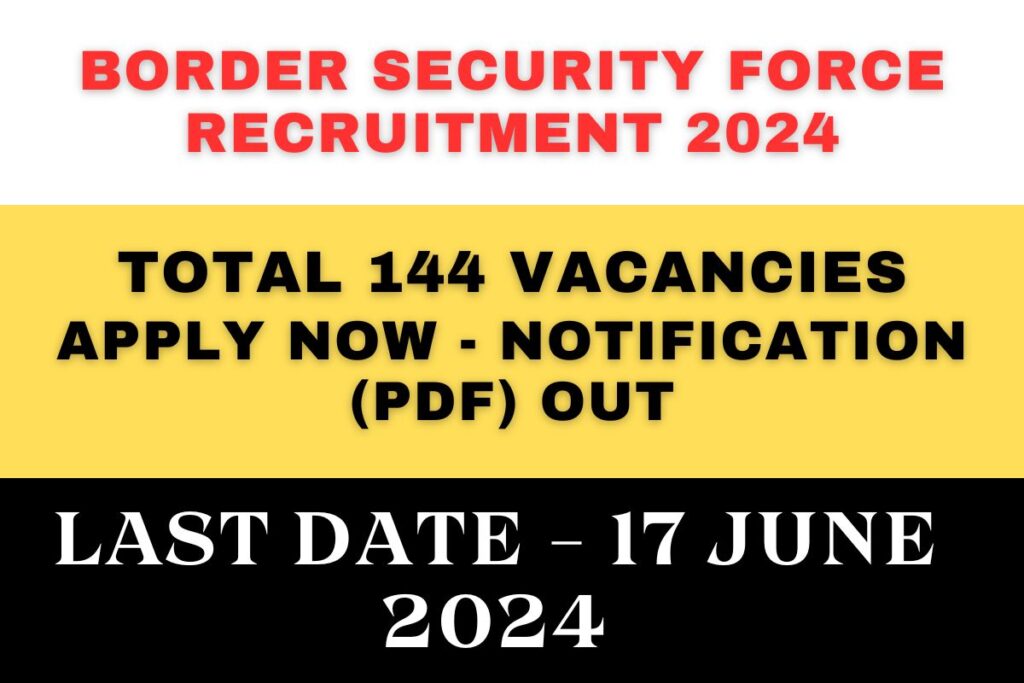 Border Security Force Recruitment 2024