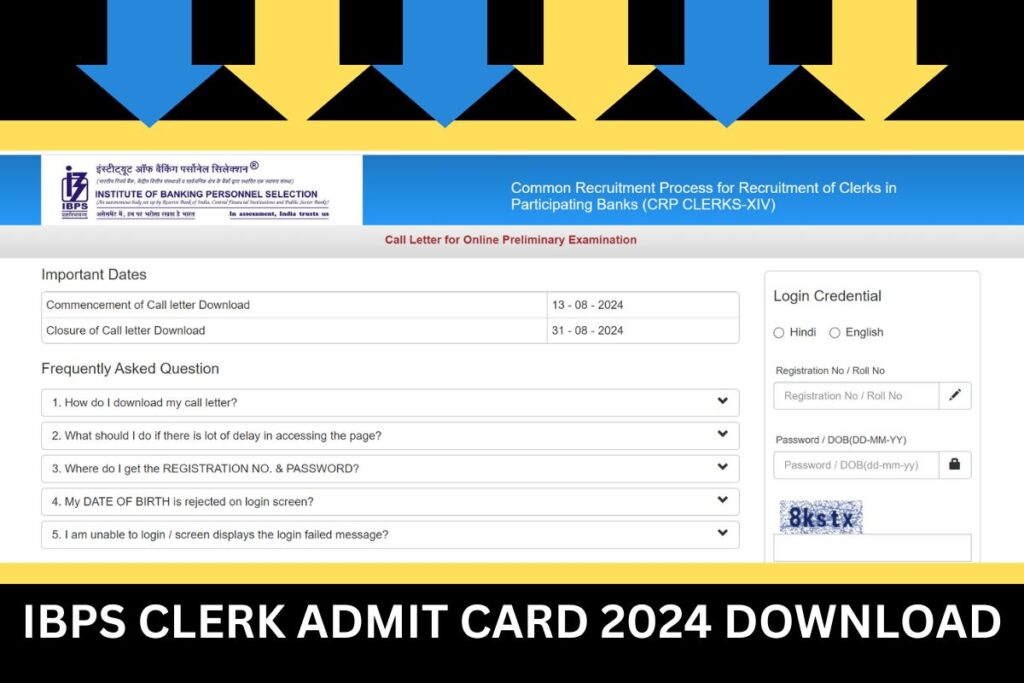 IBPS Clerk Admit Card 2024 Download