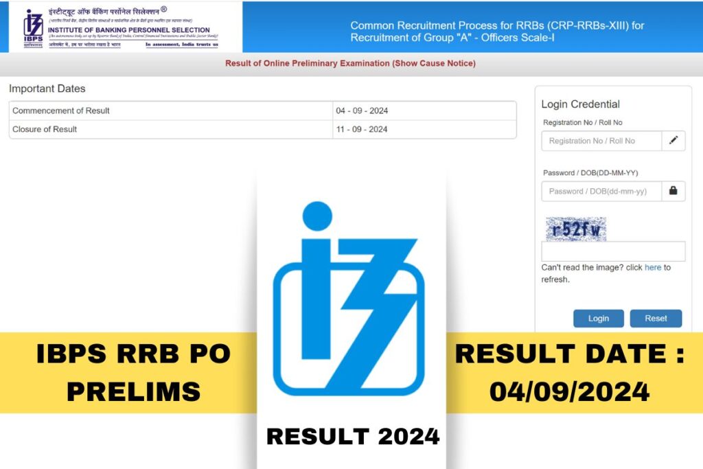 IBPS RRB Prelims PO Result 2024